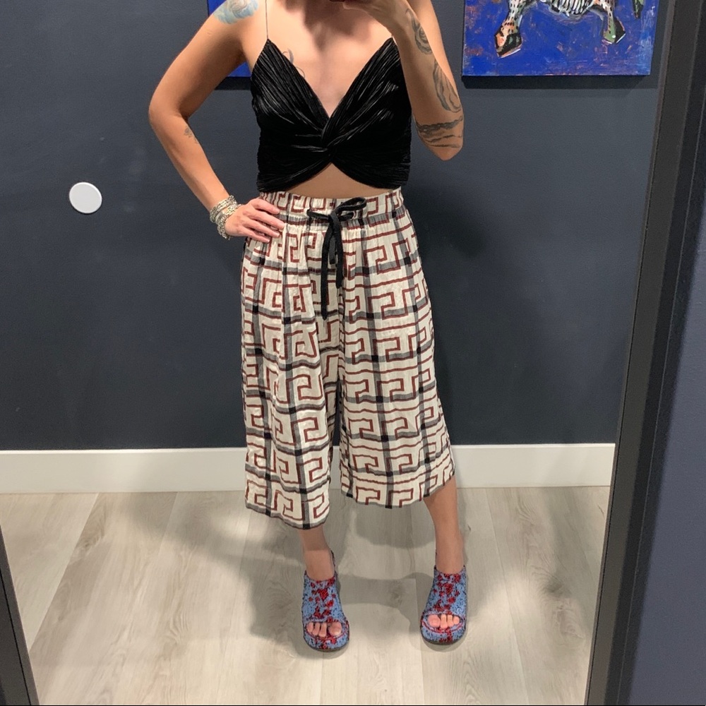 Vivienne Westwood Wide Leg Crop Crotch pants